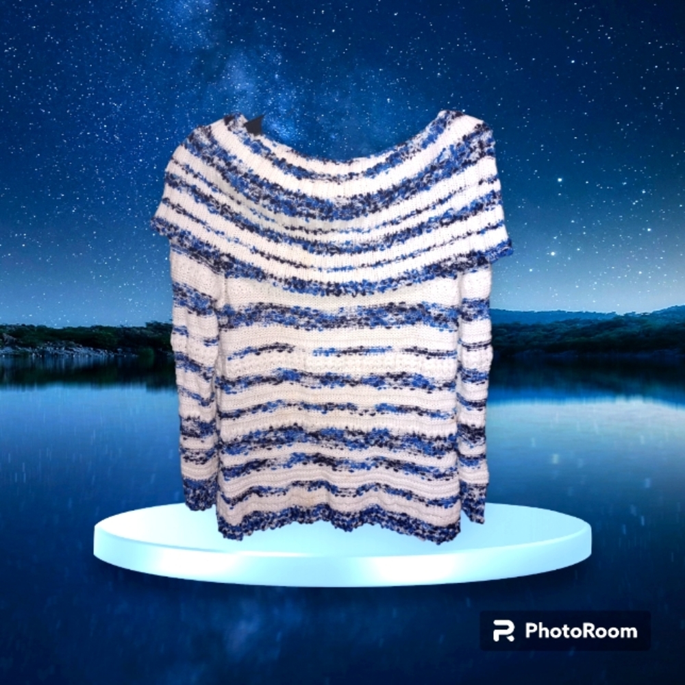 Blue, Black and White Sweater